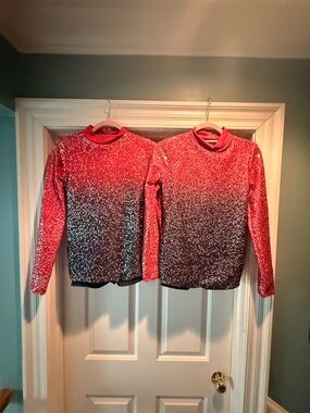 Weissman Red Sequin Ombre Dress BUNDLE of two costumes